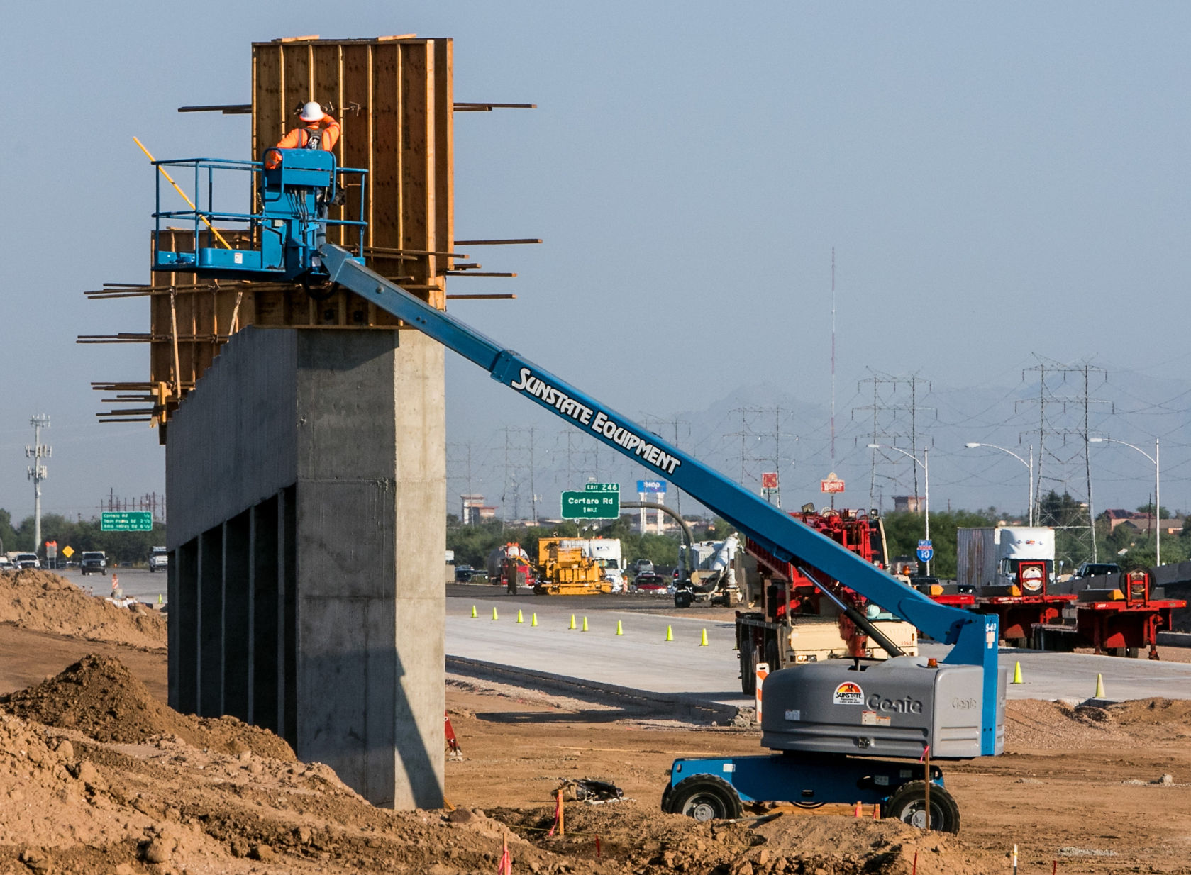 Ina Road bridge construction